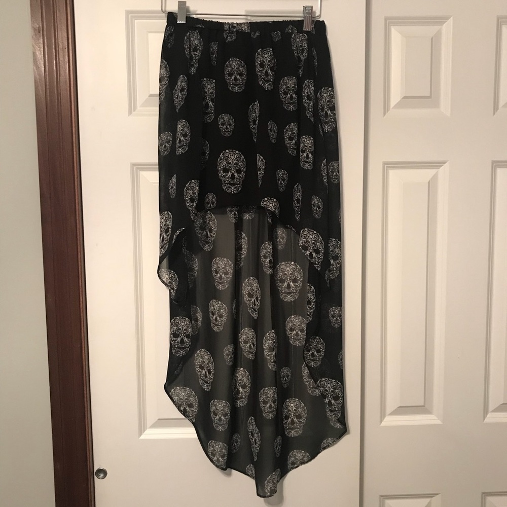 H&M High/Low Skull Skirt